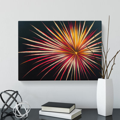 Powerful Fireworks - Wrapped Canvas