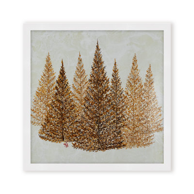 Art mural sur toile "Gilded Pines" par Karen Biery