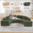 Boneless Curved Sectional Compressed Sofa, 4 to 12 Seater with 8.47" Wide Arms, No Assembly Required-1262935233-1262935239