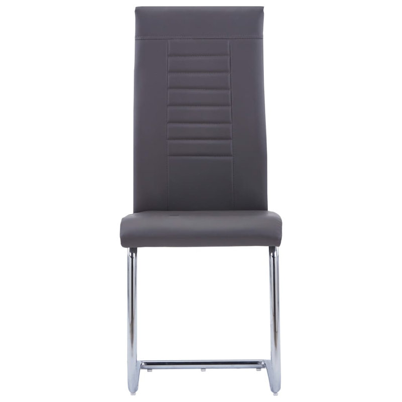 Binani 45cm H Upholstered Cantilever Chair, Charcoal Purple