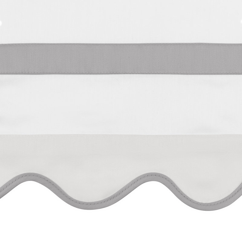 Portofino Standard Cotton Duvet Cover, Full Duvet Cover, White/Pebble/Chrome