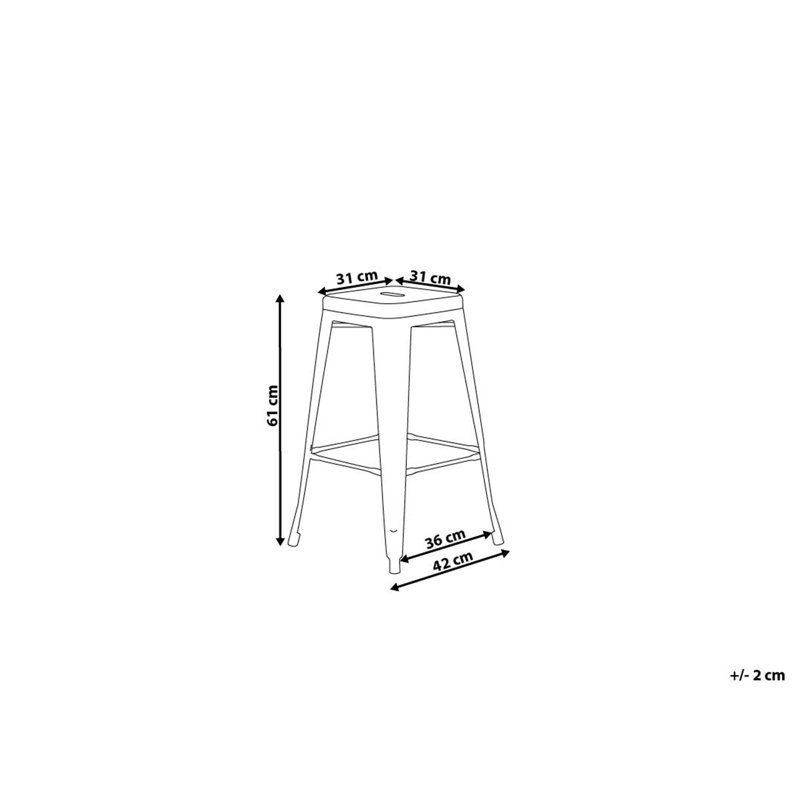 Iowa Park Counter Stool with Metal Frame, Yellow