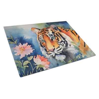 Tiger Glass Cutting Board Large