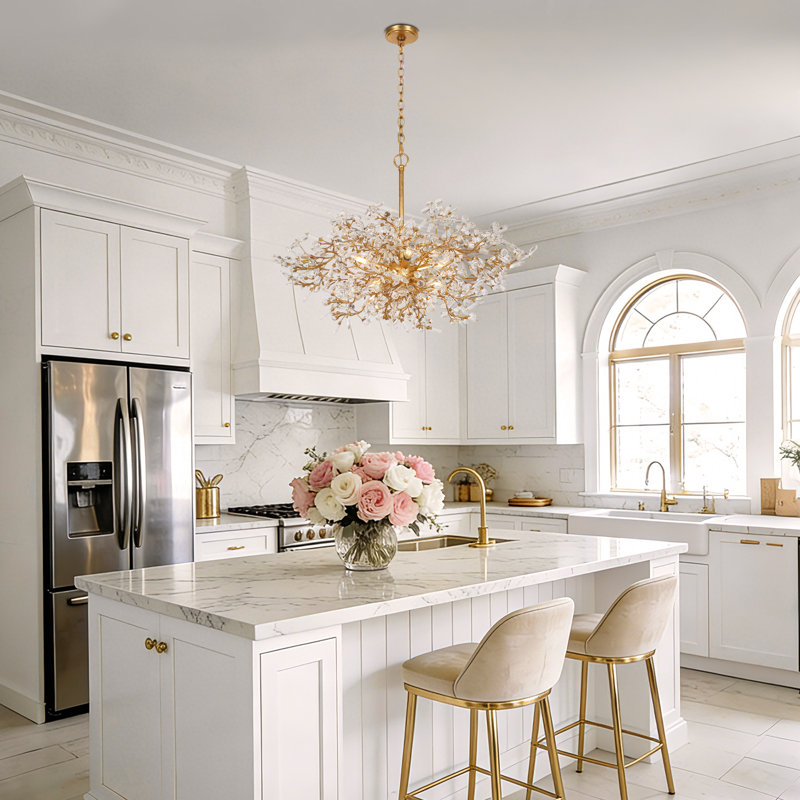 8- Light Modern Crystal Chandelier