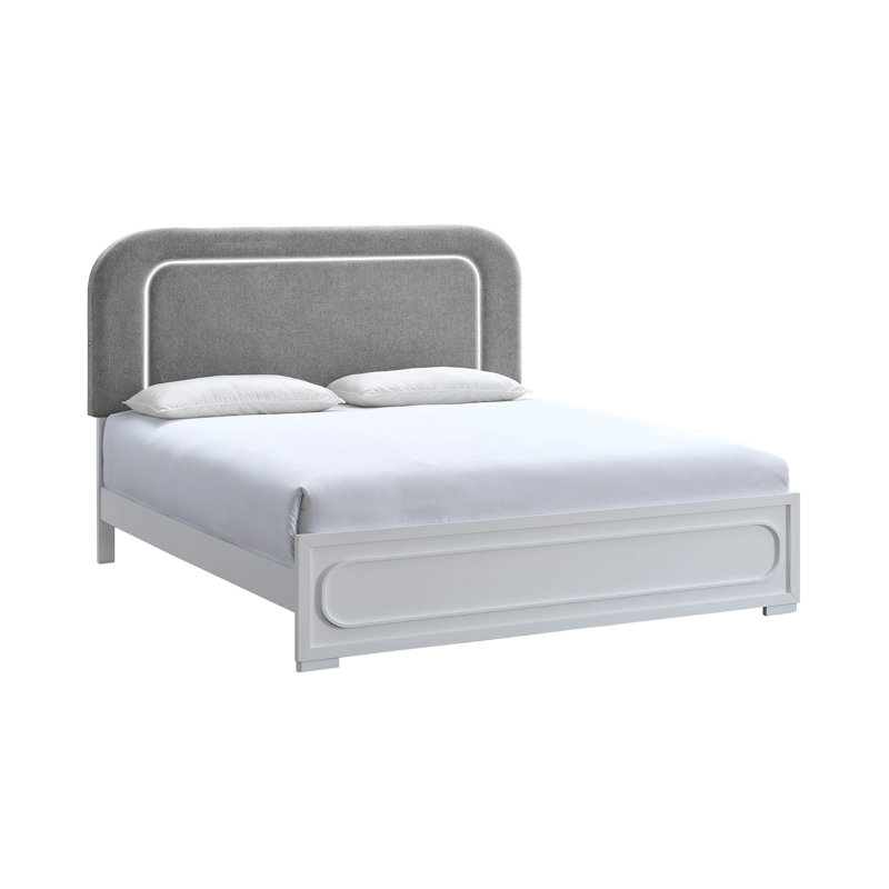 Queen Bed (Mattress Not Included), White