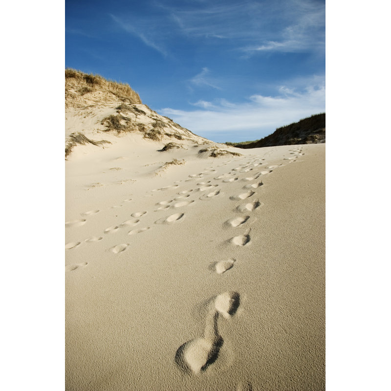 Footprints In The Sand by MarTsss - Wrapped Canvas Print, 46cm H x 30cm W x 3.8cm D