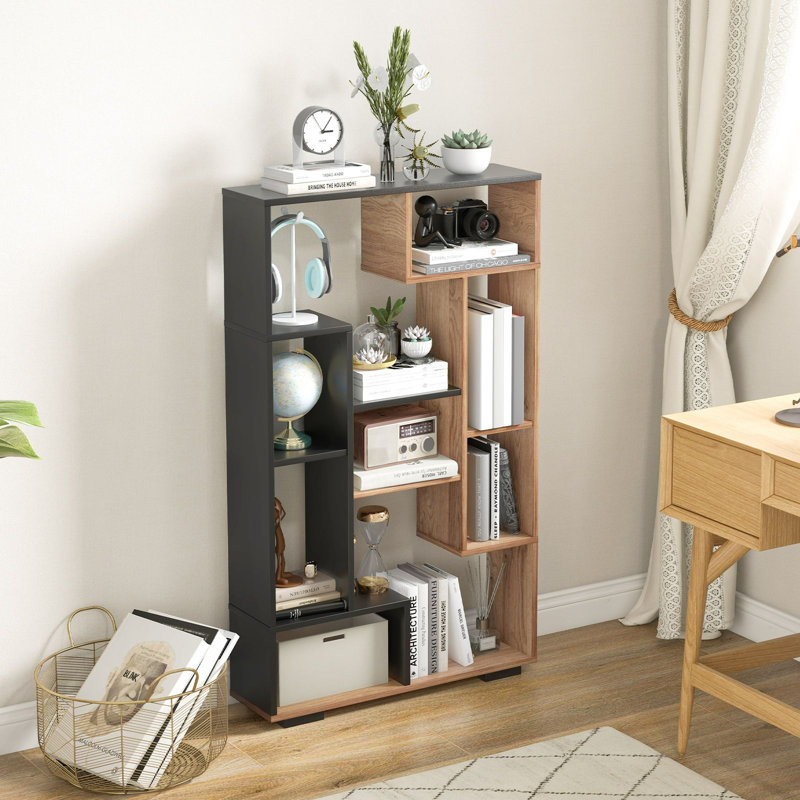 120cm H x 70cm W Bookcase, Black/Brown