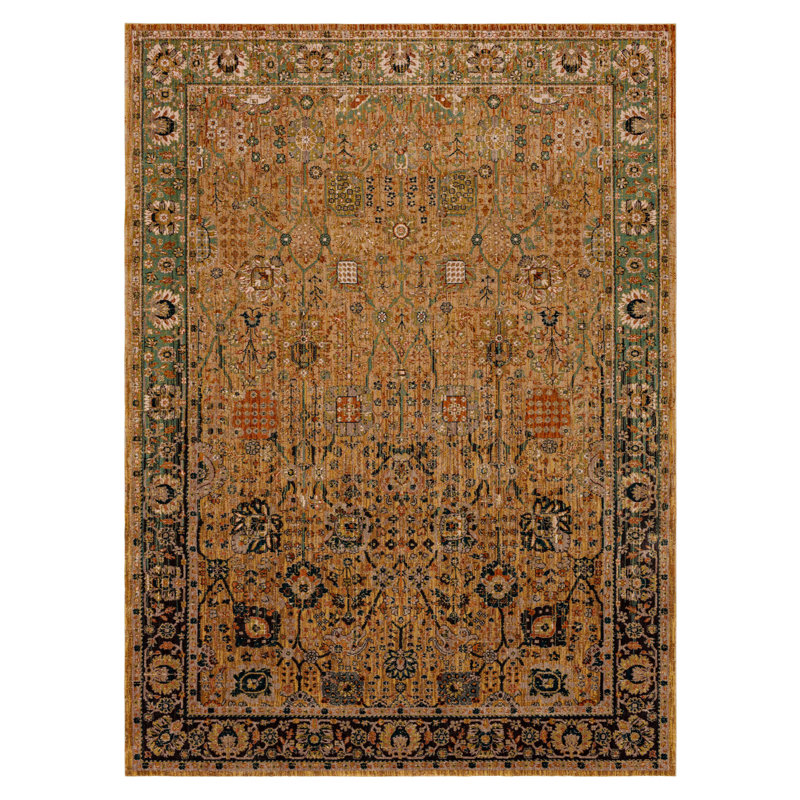 Spice Market Myanmar Plush Pile Stain/Fade Resistant Polyester Woven Ornamental Indoor Area Rug, Rectangle 8' x 11'