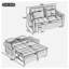 Canapé-lit escamotable avec coussin de dossier réversible pour une assise confortable et un sommeil confortable-1872259719