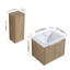 Meuble-lavabo mural 24 po avec lavabo et armoire latérale, unité de rangement en contreplaqué imitation chêne-129504536-129504537