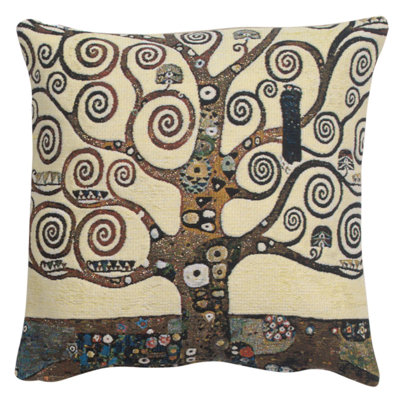 Lebensbaum Tree Cotton Pillow Cover