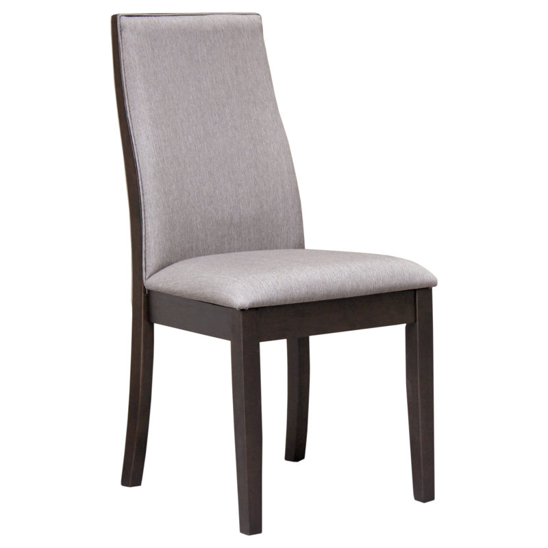 Ensemble de 2 chaises d'appoint rembourrées Damian, Taupe, Espresso