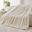 Jeté de couleur unie en fausse fourrure de lapin de couleur unie pour canapé et lit, blanc, 90 po x 90 po.-125522637-124874203