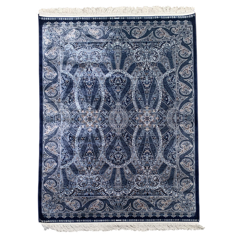 Rectangle Machine Tufted Silk Area Rug