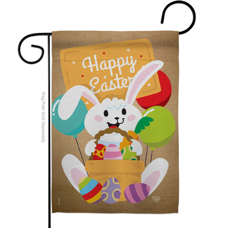 Double Sided Polyester Easter, 18.5" H x 13" W