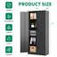 Armoire de rangement en métal pour le garage, armoire verrouillable en acier noir avec portes et tablettes, grands classeurs pour les systèmes de rangement de garage, classeur verrouillable pour le bureau personnel, salle de classe / garde-manger