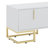 Modern Media Console TV Stand With Gold Accents And Geometric Pattern Design-606235274