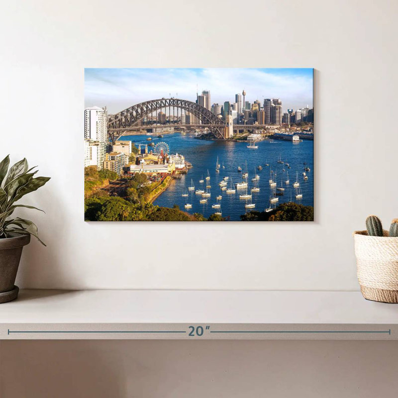 Vue panoramique de Sydney, H 8 po x l 12 po