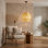Lanterne en bambou naturel avec luminaire suspendu en rotin en osier rustique pour ferme, restaurant, salle à manger, îlot de cuisine