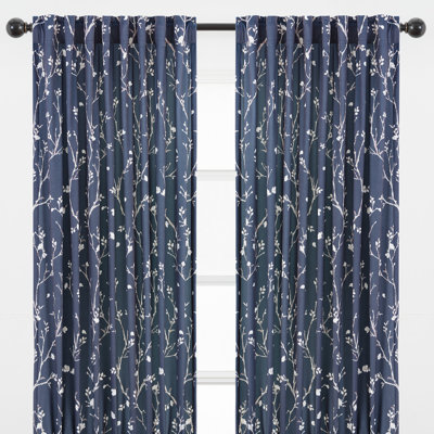 Paire de rideaux obscurcissant à motif floral Esprit