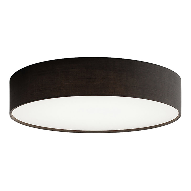 Plafonnier encastré 1 lumière Raasch, H 3,74 po x l 12 po x P 12 po, Noir