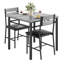 3-Piece Dining Table Set for 2 with Upholstered Chairs - Perfect for Small Spaces-107209958-129937455