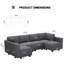 Canapé modulaire réversible de 116,6 po Kimbrel-93869555