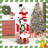 64.2'' H Christmas Multi-Level Cat Tree with Scratching Post and Toy Balls, Christmas Snowman Cat Condo