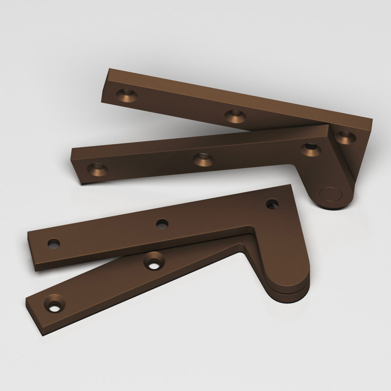 Fixed Pin Pivot Hinge, 1.88" H x 4.38" W, Matte Oil Rubbed Bronze