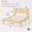Solid Wood, Metal & Bamboo Iron 14" Heavy Duty Platform Bed Frame Full | 40" High Headboard | Noise-Free Silent Design | Eco-Friendly Clear Varnish Zero Formaldehyde | No Box Spring Needed for Couples/Families (Master Bedroom)-651781913-670962500