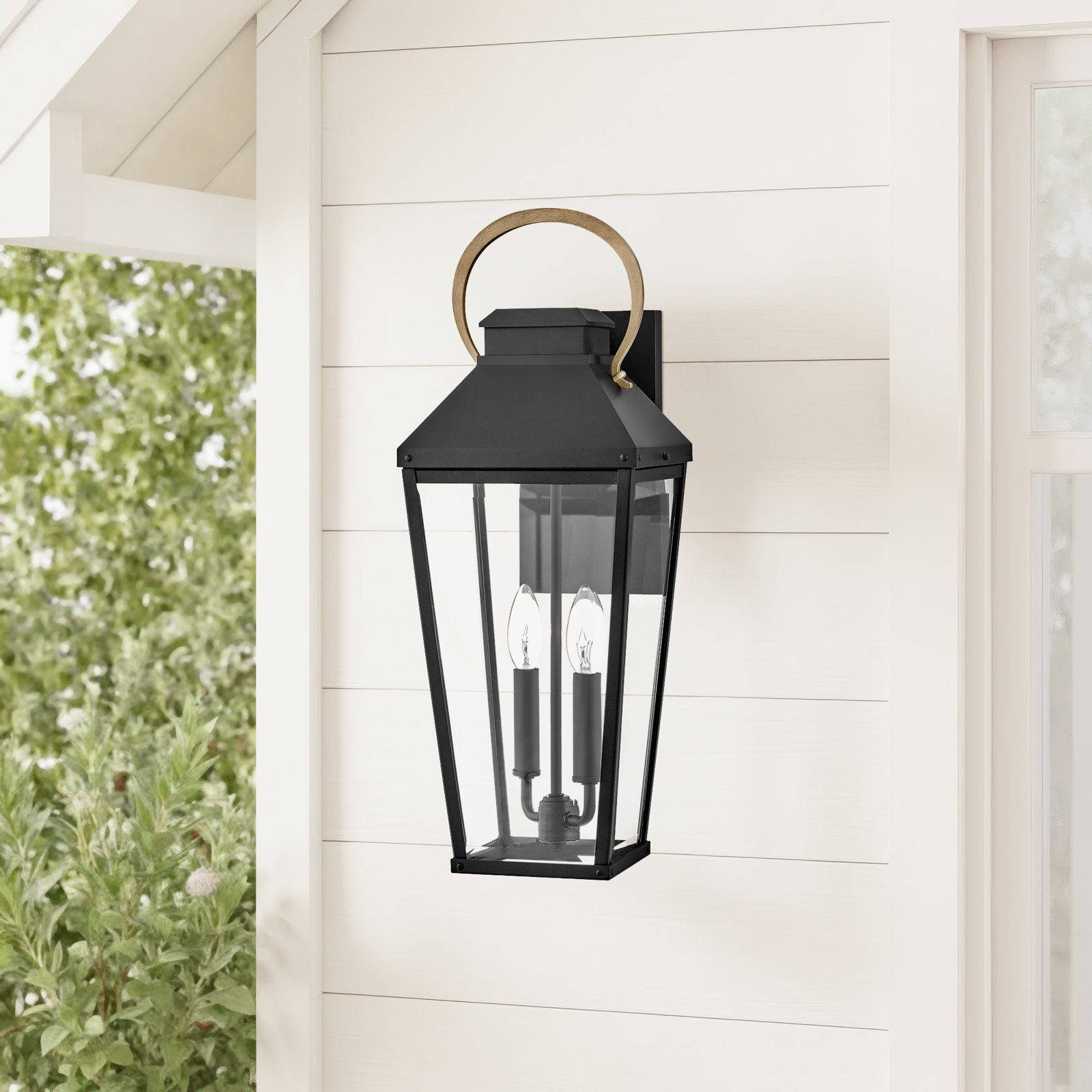 Marlette 2 Light Empire Outdoor Aluminum Wall Light