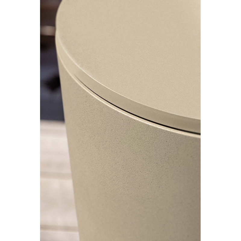 Sand Round Concrete Composite Outdoor Cooler Side Table