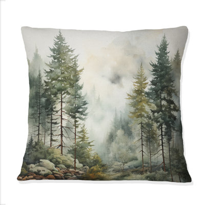 Coussin Pine Tree Misty Morning II