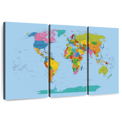 Aliaz World Map Bright