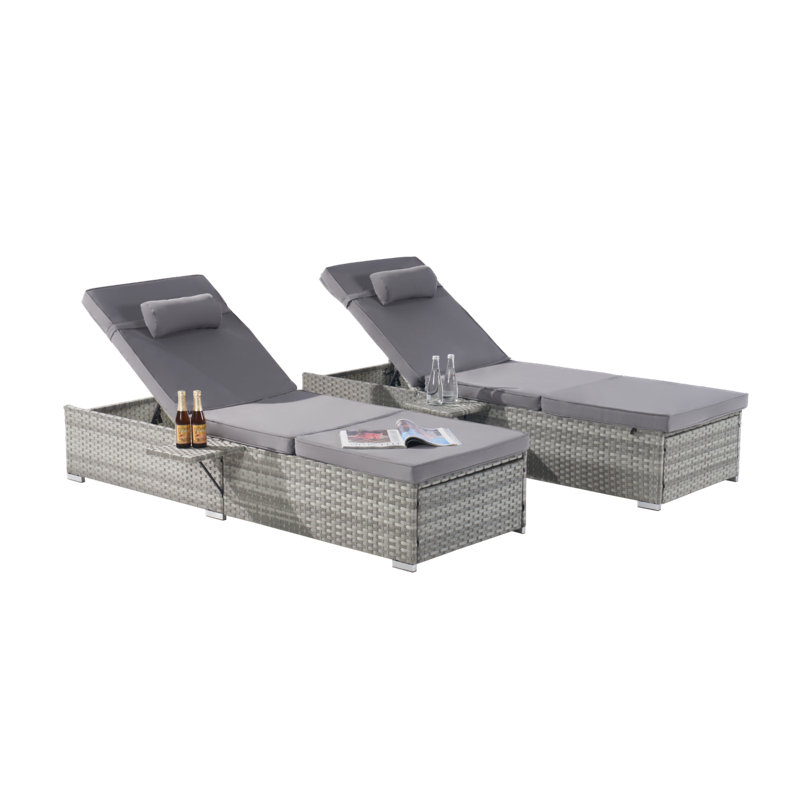 OUTDOOR SOFA PE RATTAN FURNITURE DECK CHAIR RATTAN, Patio Set, Outdoor Sofa Set, Conversation Set, Dark Gray