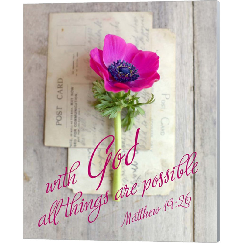Toutes les choses sont possibles par Sarah Gardner, art mural sur toile