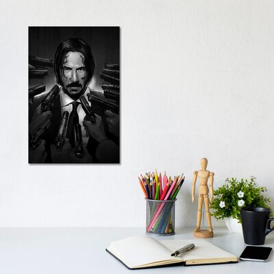 John Wick In Black And White by Nikita Abakumov - Wrapped Canvas Graphic Art Print -  East Urban Home, 313B23E86109409C9D060070301A3C7A