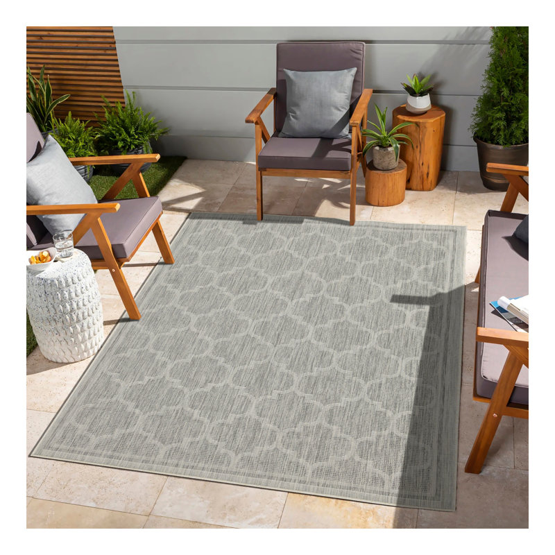 Tapis argenté intérieur / extérieur Sunshine, Tapis de couloir 2 pi 7 po x 7 pi 3 po