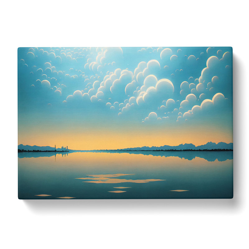 XXX-H1022-WF-8599X Sunrise Lake - Wrapped Canvas Print, 40cm H x 60cm W x 3cm D