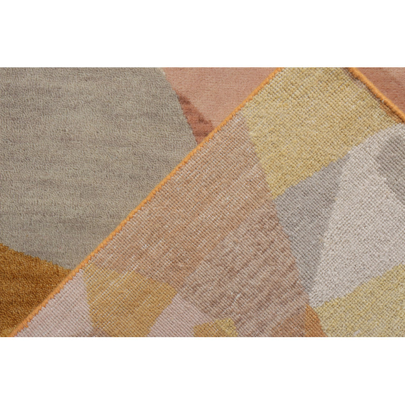 Hand Knotted Wool Geometric Area Rug, Rectangle 15' x 24'