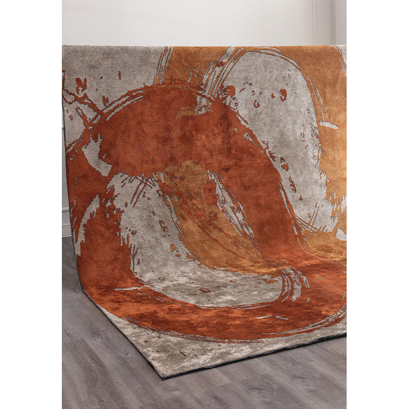 Modern Abstract Art Paint Splash, Rectangle 7'10" x 11'2"
