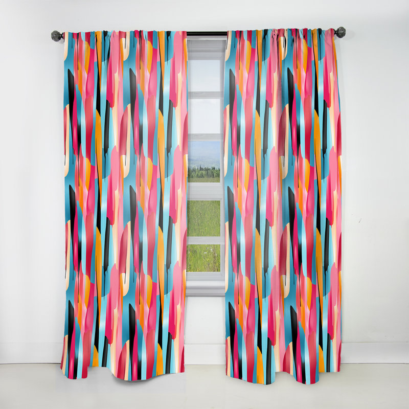 Rideau obscurcissant rayé Vibrant Serenity, L 52 po x L 120 po