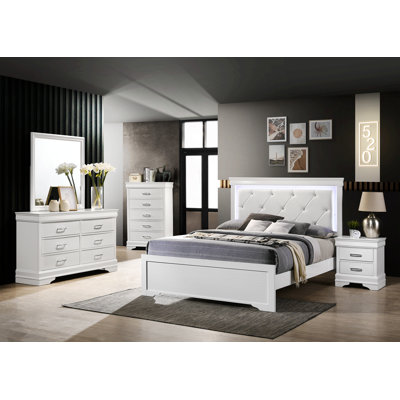 Ensemble de chambre à coucher standard 5 pièces Mayodan
