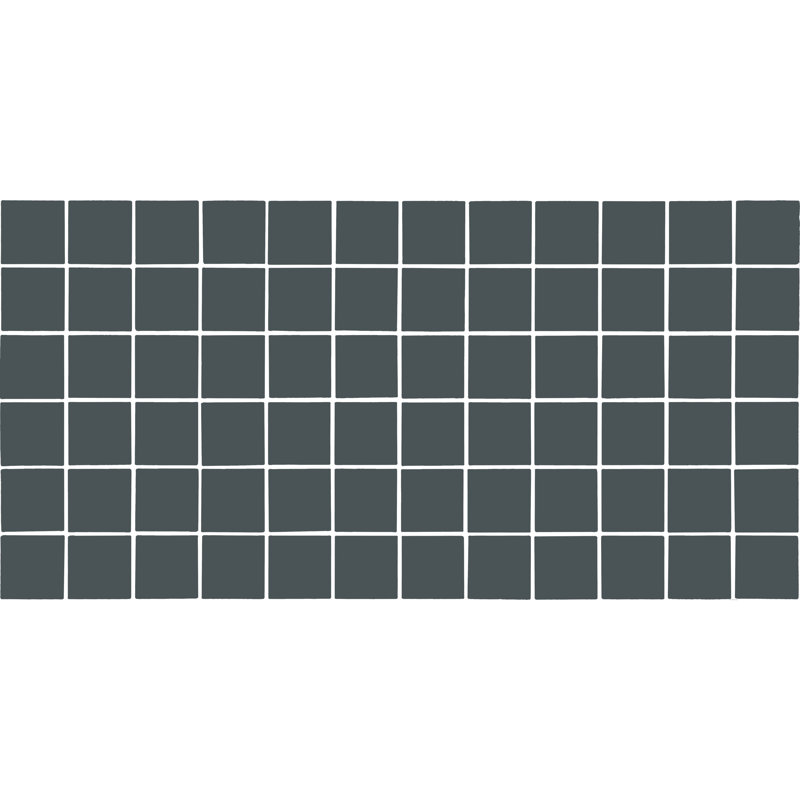 Color Wheel Mosaics 2" x 2" Straight Joint Mosaic (Set of 12), Chalkboard
