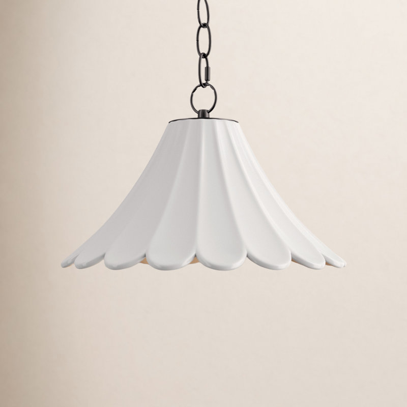 Cally Ceramic Pendant, 12" H x 12" W x 12" D