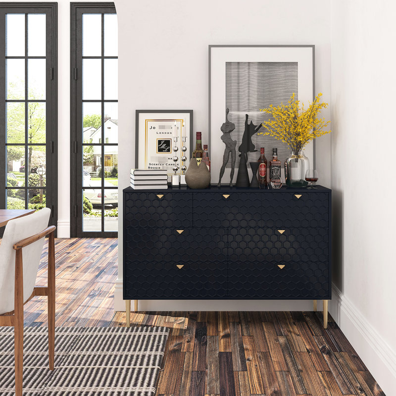Armoire d'appoint autoportante 7 tiroirs Blue + Iron