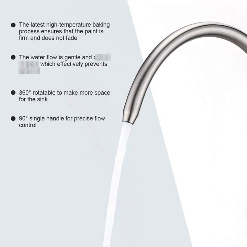 Drinking Faucet - No Splash, Rust-, 360 Rotation, Kitchen Water Tap Stainless Steel, Drip, Swivel, , Elegant,  Brushed Nickle