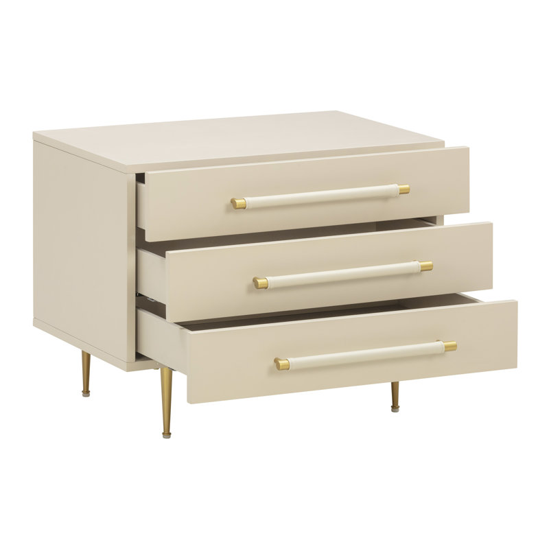 Wooden Nightstand, Taupe