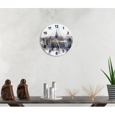 Horloge murale silencieuse New York