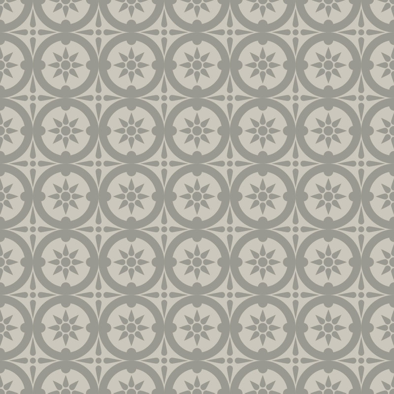 Medallion - Wallpaper, Faux Grasscloth, Non-Pasted, Gray